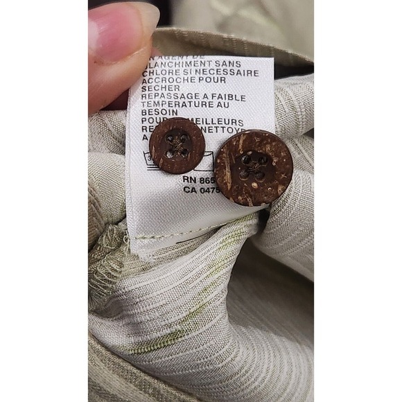 Tommy Bahama Hawaiian Shirt Mens 2XL Green Blue Floral Button Up Silk Mens - Picture 7 of 9